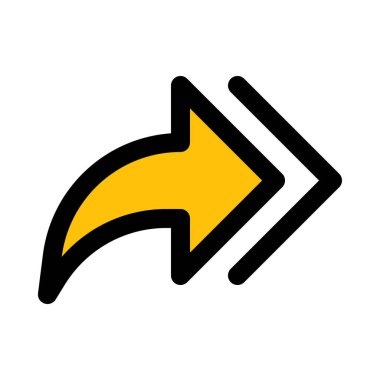 Çift Kişilik İleri oklar, renkli vektör çizim