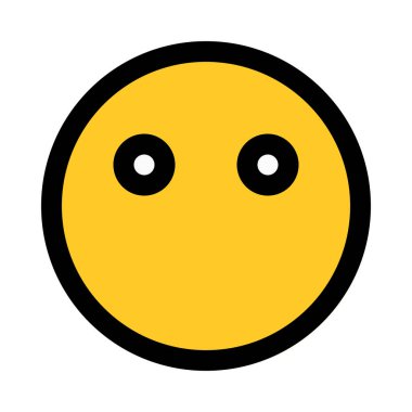 Emoji ağız, renkli vektör çizim olmadan