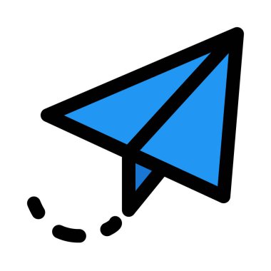 Kağıt uçağı, renkli vektör çizim