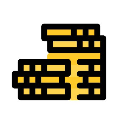 Altın sikke yığını, renkli vektör çizim