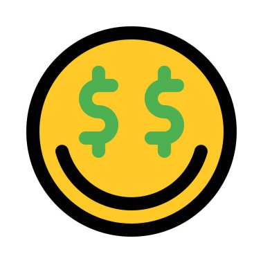 Açgözlü ifade ifade, renkli vektör çizim