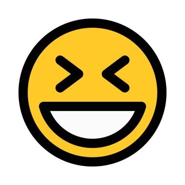 Sosyal medya ifade, renkli vektör çizim gülüyor