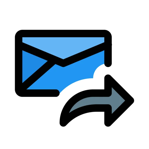 メール転送ボタン カラフルなベクトル図 — ストックベクタ
