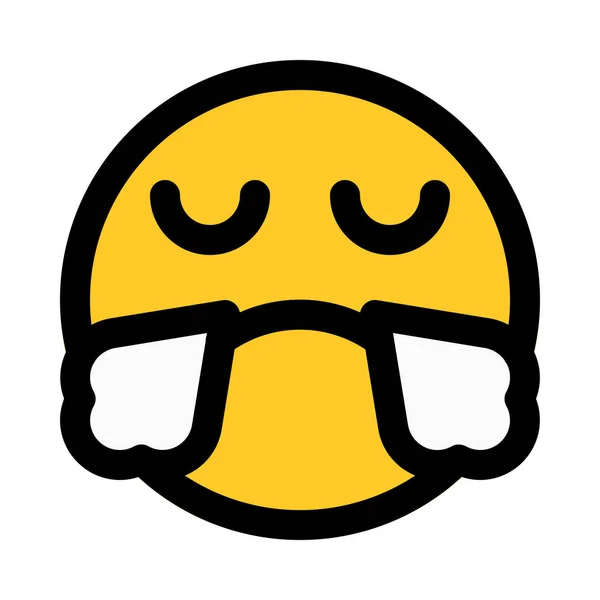 Emoji Con Vapor Nariz Ilustración Vectorial Colorido — Vector de stock