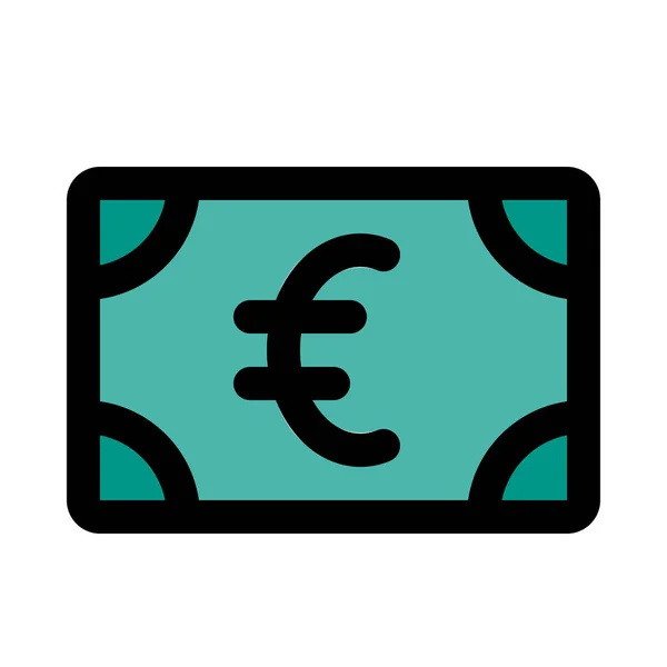 Euro Geld Besparen Kleurrijke Vectorillustratie — Stockvector