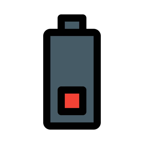 Low Battery Status Vector Icon Design — Stock Vector