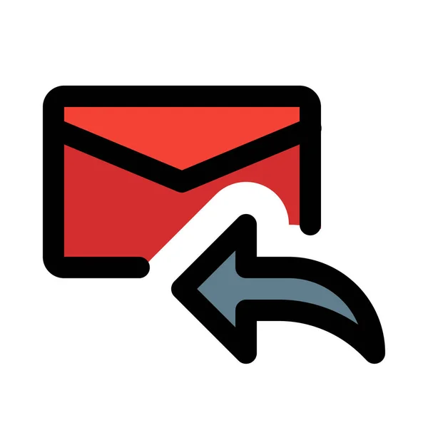 Mail Risposta Freccia Colorato Vettoriale Illustrazione — Vettoriale Stock