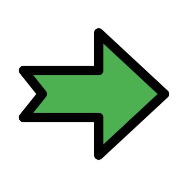 Çentikli gezinti ok, renkli vektör çizim