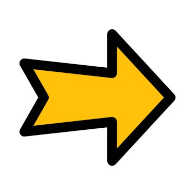 Büyük çentikli ok, renkli vektör çizim