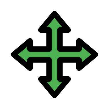 Pan aracı okları, renkli vektör çizim