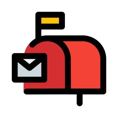 Posta posta kutusu açık, renkli vektör çizim