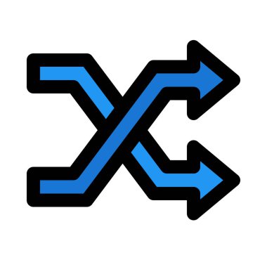 Rasgele çapraz okları, renkli vektör çizim