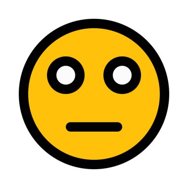 Korkmuş ifade emoji, renkli vektör çizim