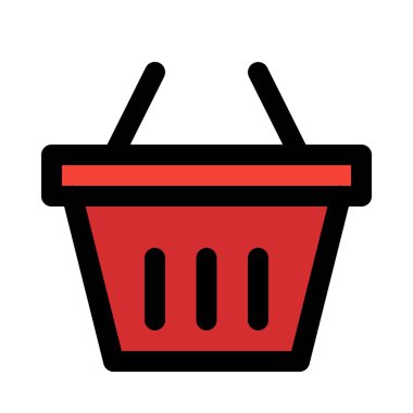 perakende mağaza alışveriş sepeti, vektör simgesi tasarım