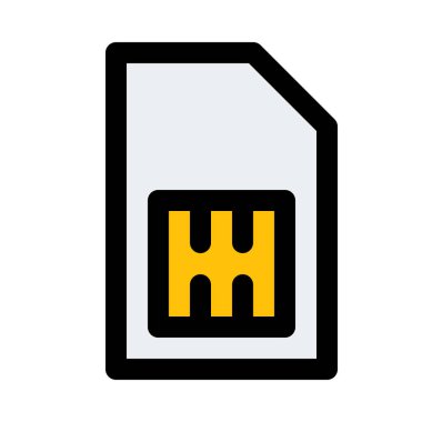 SIM kartı web simgesi, renkli vektör çizim