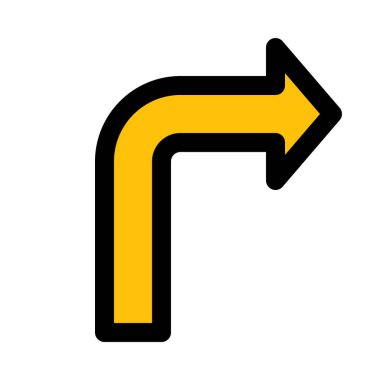 Sağ ok, renkli vektör çizim açmak