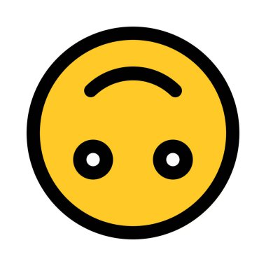 Emoji, renkli vektör çizim ters