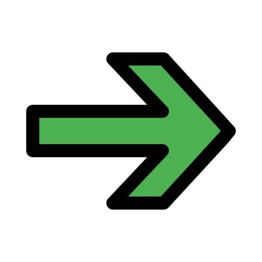 Geniş baş ok, renkli vektör çizim