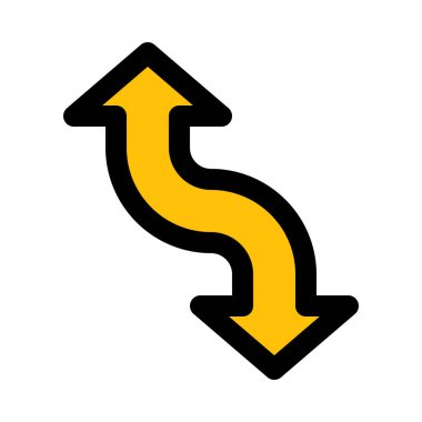 Eğri ok, renkli vektör çizim sarma