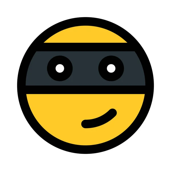 Ninja Tartaruga Emoticon Ilustração Vetorial Colorido —  Vetores de Stock