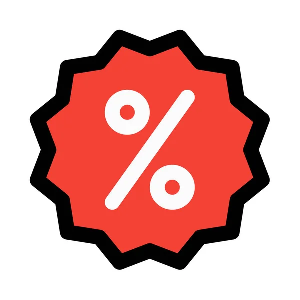 Percent Discount Sticker Colorful Vector Illustration — Stock Vector