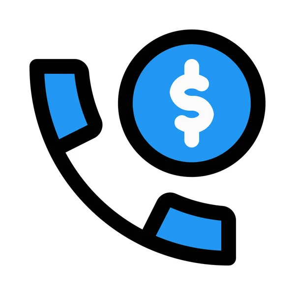 Telefonbank Service Färgglada Vektorillustration — Stock vektor