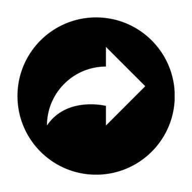 İleri ok simgesi simgesi, basit vektör çizim