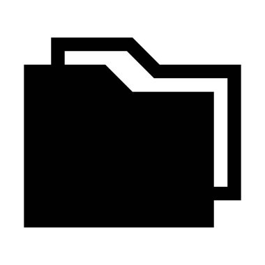 Birden çok klasör simgesini, basit vektör çizim seçin