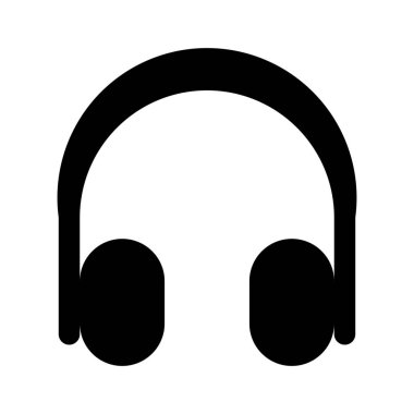 Kablosuz stereo kulaklık simgesi, basit vektör çizim