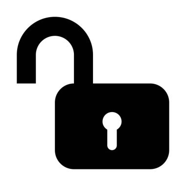 asma kilit kilidi simgesi, basit vektör çizim