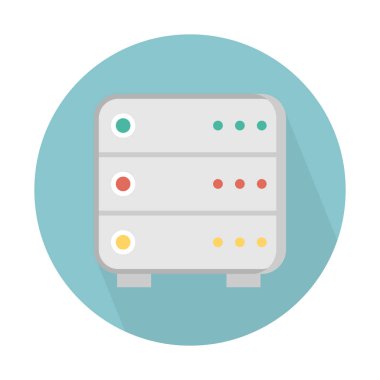 Veri merkezi sunucu simgesi, basit vektör çizim