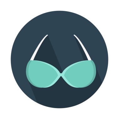 Bra, kadın iç çamaşırı simgesi, basit vektör çizim