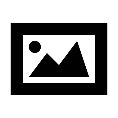 Doğal fotoğraf çerçevesi simgesi, basit vektör çizim