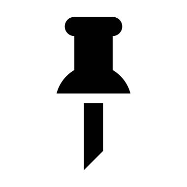 İzole raptiye konumu, basit vektör çizim