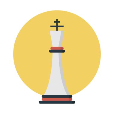 Kral, kutsal kişilerin resmi, basit vektör çizim satranç parça