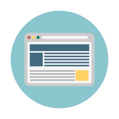 içerik penceresi simge, basit vektör çizim