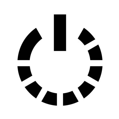 Güç düğmesine basın, basit vektör çizim