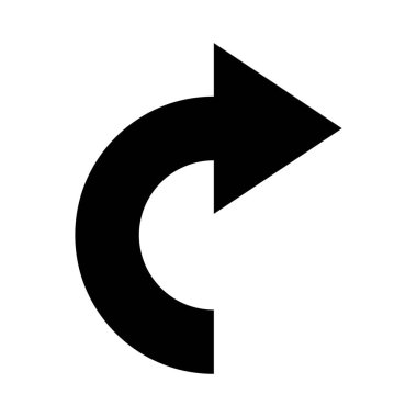 ok simgesi, basit vektör çizim yeniden