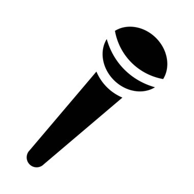 Kablosuz el mikrofon simgesi, basit vektör çizim