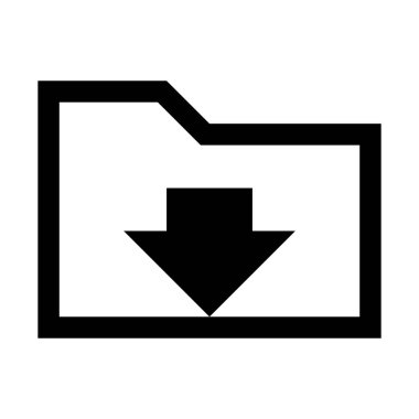 Download ve klasör simgesini, basit vektör çizim kurtarmak