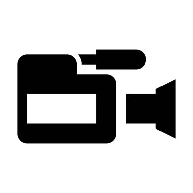 dijital video profesyonel kamera simgesi, soyut vektör çizim