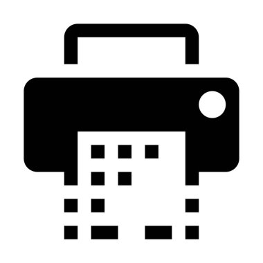 matris yazıcı simgesi, basit vektör çizim