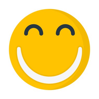 gülümseme emoji simgesi, basit vektör çizim