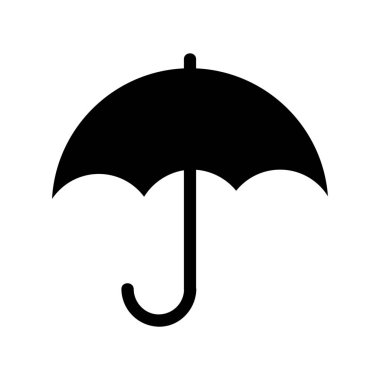 şemsiye veya şemsiye - katlanır gölgelik simgesi, basit vektör çizim