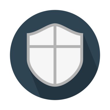 Basit vektör çizim koruma kalkanı, güvenlik duvarı