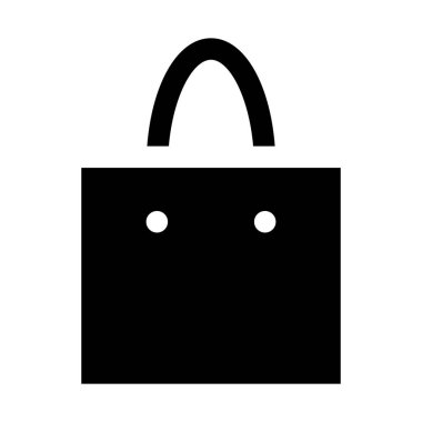 Saplı çanta alışveriş basit vektör çizim simgesi