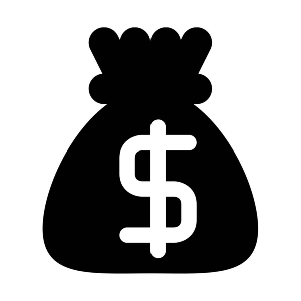Icône Sac Argent Dollar Illustration Vectorielle Simple — Image vectorielle