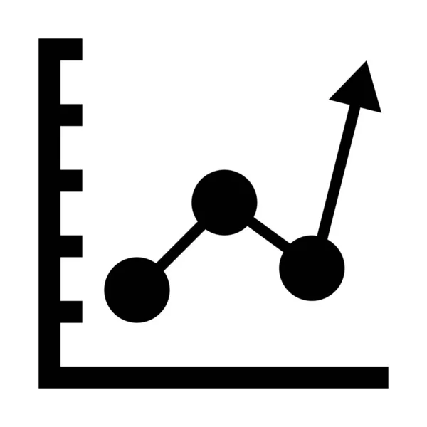 Ilustración Vectorial Simple Del Gráfico Línea Ascendente — Vector de stock