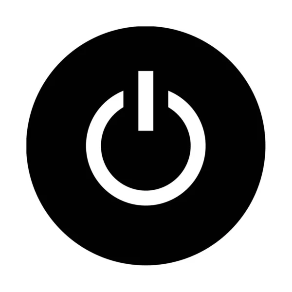 Ilustración Vectorial Simple Del Botón Encendido — Vector de stock