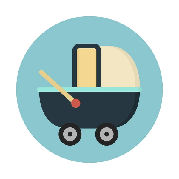 Ícone Carrinho Bebê Ilustração Vetorial Simples — Vetor de Stock